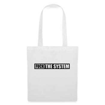Logo baise le système - Sac en tissu - blanc - Devant