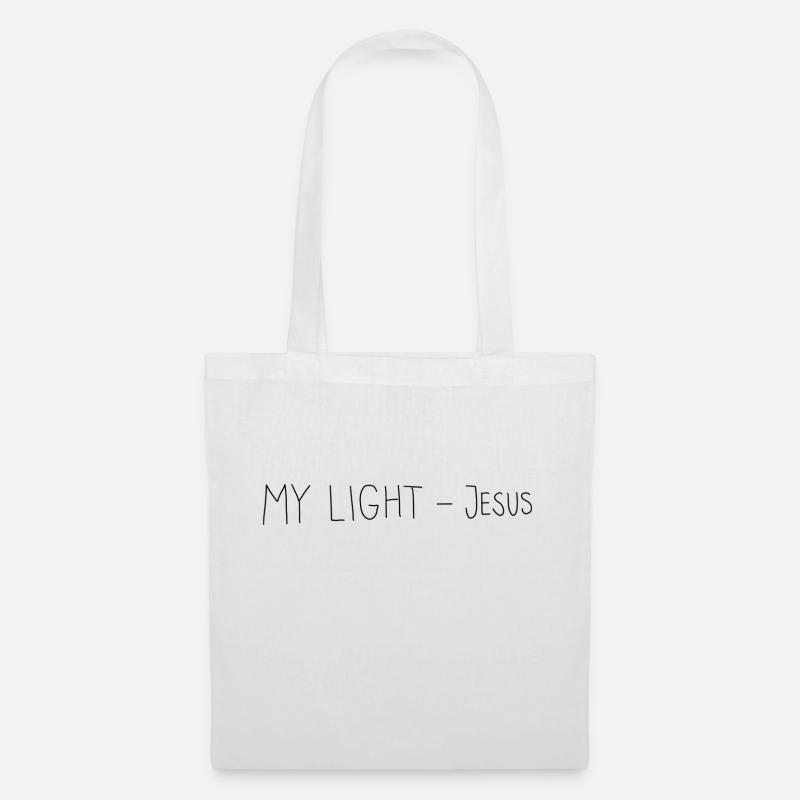 My light Jesus - Stoffbeutel - Weiß