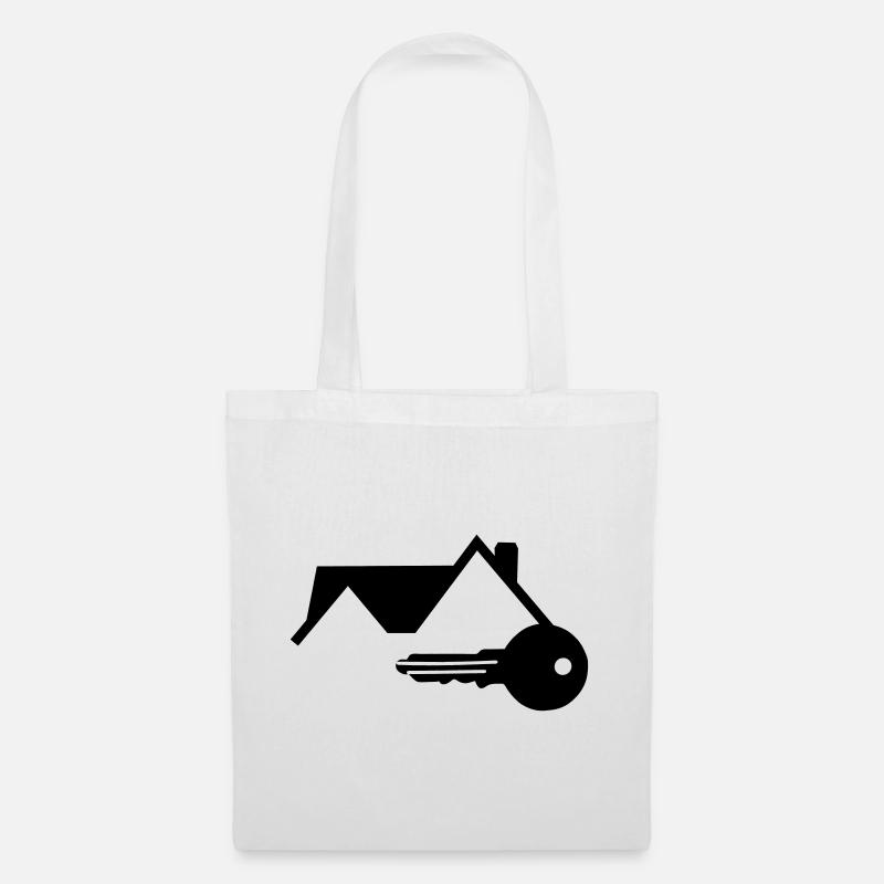 Clé de la nouvelle clé de la maison - Sac en tissu - blanc