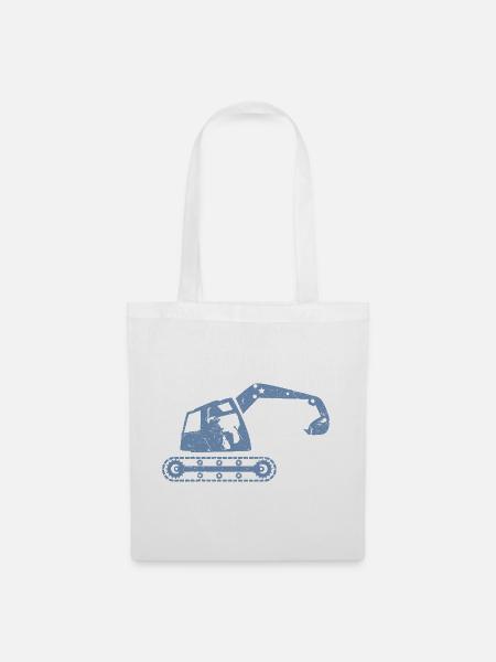 Bagger Baggerfahrer Baugeräteführer – - Stoffbeutel - Weiß