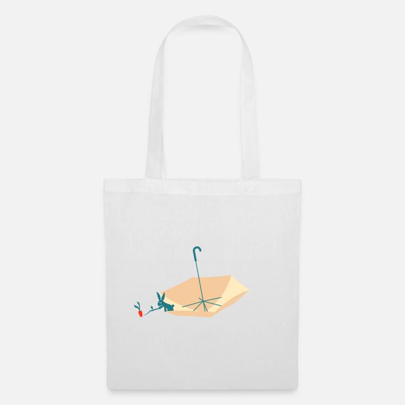 Bunny Umbrella v2 - Stoffbeutel - Weiß