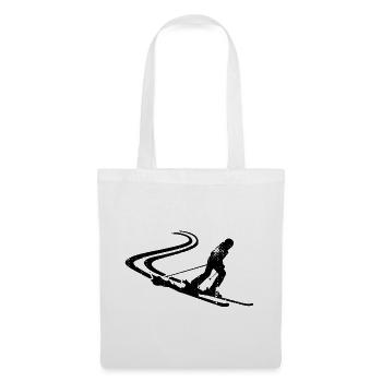 Dessin de skieur - Sac en tissu - blanc - Devant
