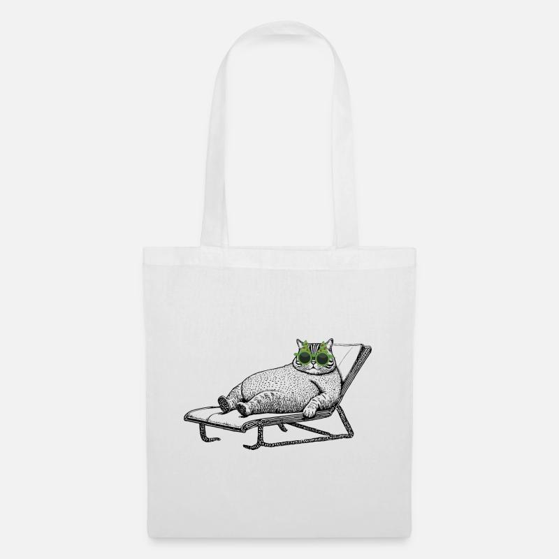 Cat Vacation - Tote Bag - white