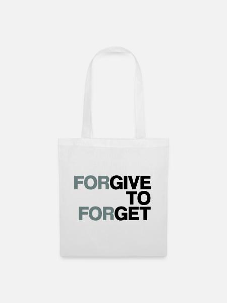 Forgive to forget - Stoffbeutel - Weiß