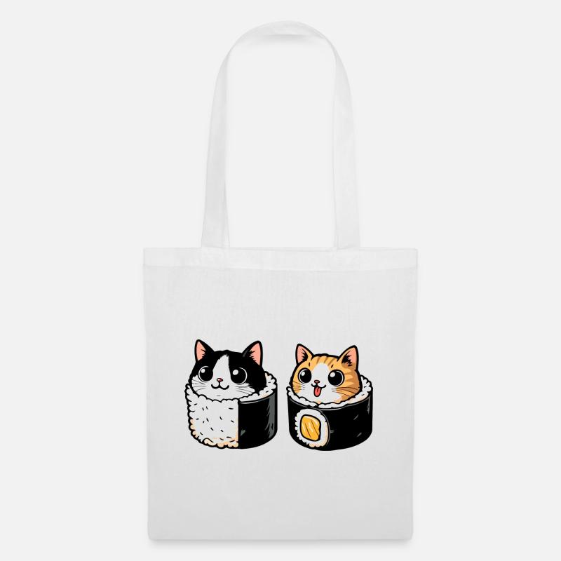 Neko Maki Mix: Die Sushi-Katze - Stoffbeutel - Weiß