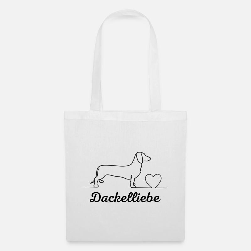 Dackelliebe - Stoffbeutel - Weiß