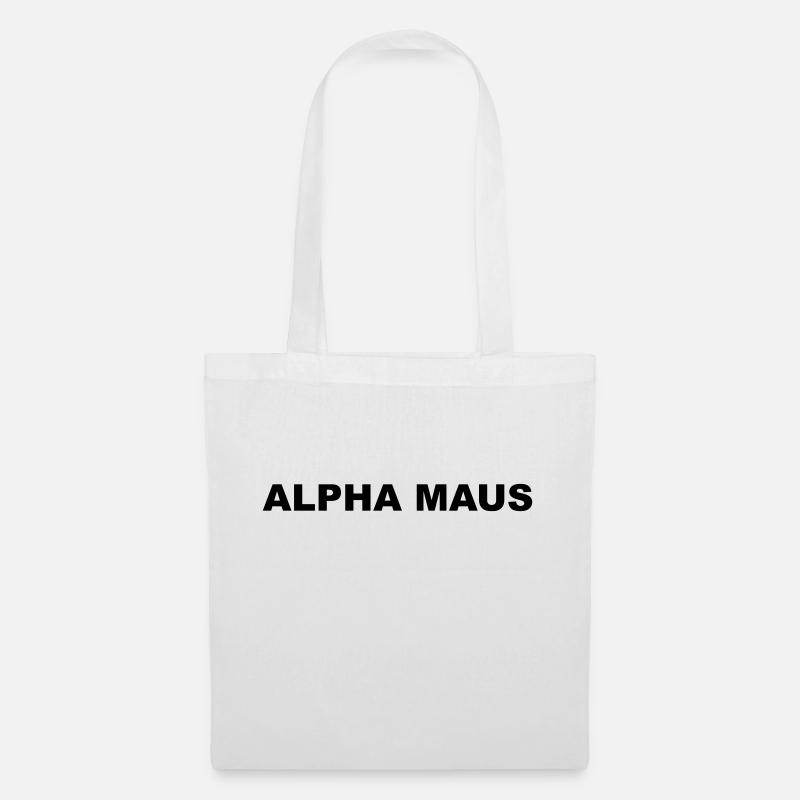 Alpha Maus - Stoffbeutel - Weiß