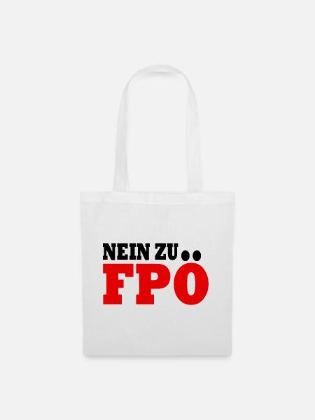 Nein zu fpö - Stoffbeutel - Weiß