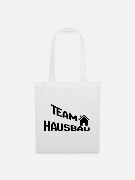 Team Hausbau - Stoffbeutel - Weiß