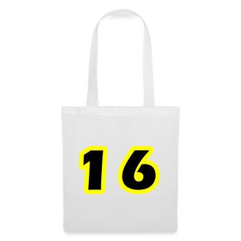 Symbole numérique 16 - Sac en tissu - blanc - Devant