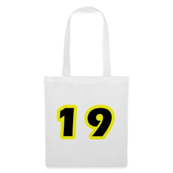 19 Number symbol - Tote Bag - white - Front