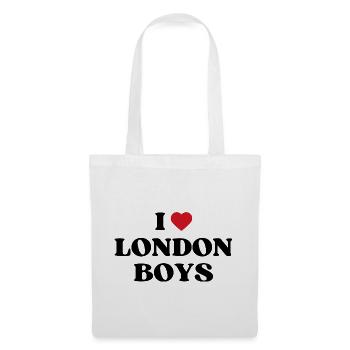 J’aime les garçons de Londres - Spruch - Sac en tissu - blanc - Devant