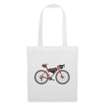 Gravelbike Bikepacking Fahrrad Shirt - Stoffbeutel - Weiß - Vorne