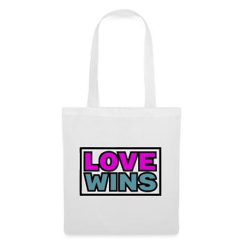 Love Wins Quote Graphic - Tote Bag - white - Front