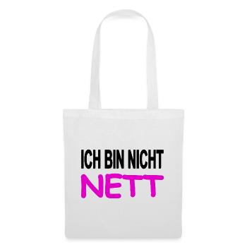 Nett - Stoffbeutel - Weiß - Vorne