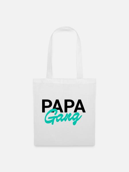 Papa Gang (black) - Stoffbeutel - Weiß