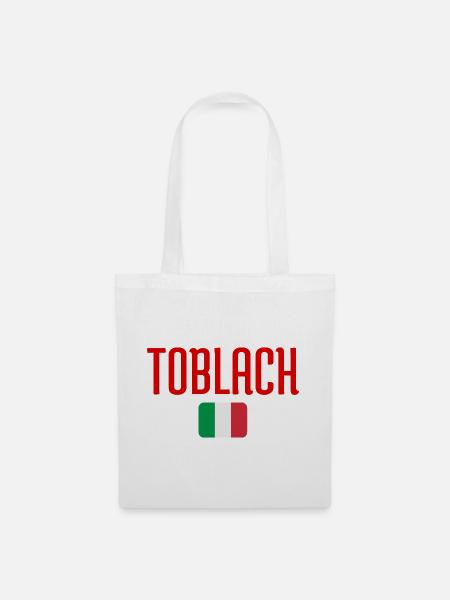 Italienische Flagge von Toblach - Stoffbeutel - Weiß