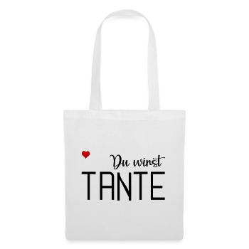 Du wirst Tante - Stoffbeutel - Weiß - Vorne