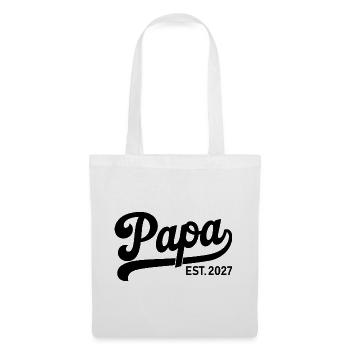 Papa Est. 2027 - Stoffbeutel - Weiß - Vorne