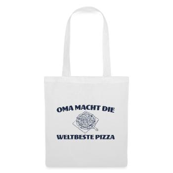 Oma macht die weltbeste Pizza - Pizzabäckerin - Stoffbeutel - Weiß - Vorne