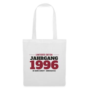 Jahrgang 1996 Limitierte Edition – 30. Geburtstag - Stoffbeutel - Weiß - Vorne