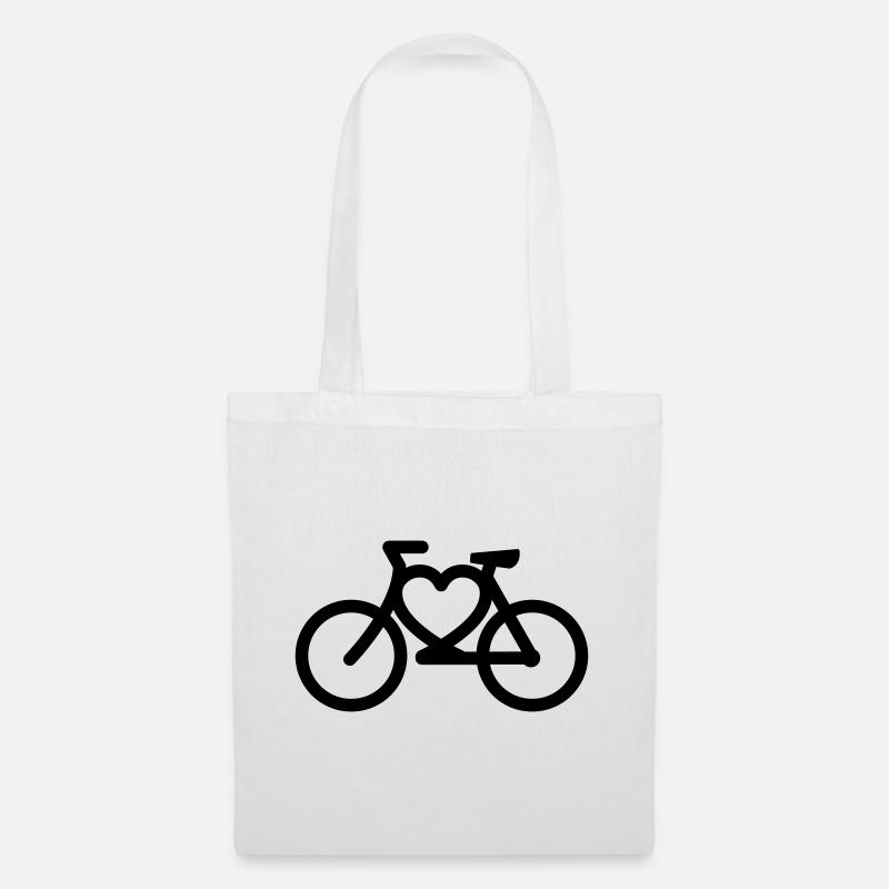 fahrrad - Stoffbeutel - Weiß