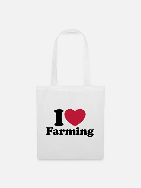 I love farming - Stoffbeutel - Weiß