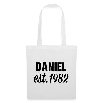 Daniel est 1982 - Stoffbeutel - Weiß - Vorne