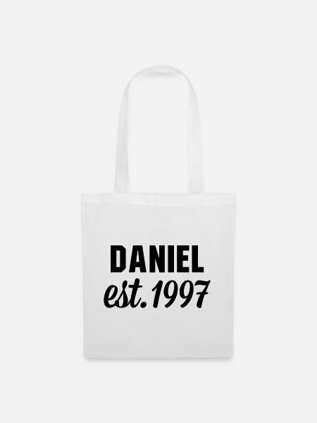 Daniel est 1997 - Stoffbeutel - Weiß