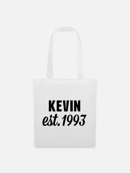 Kevin est 1993 - Stoffbeutel - Weiß