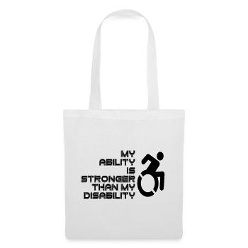 My Will Is Stronger Than My Wheelchair / Disability* - Tote Bag - white - Front