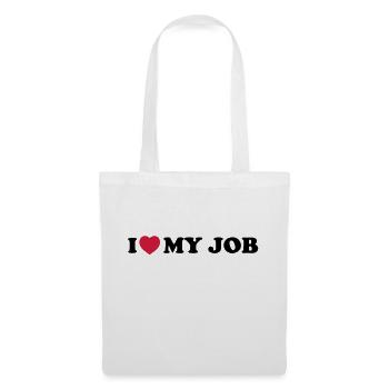 I love my job - Sac en tissu - blanc - Devant