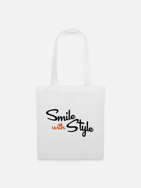 smile - Stoffbeutel - Weiß