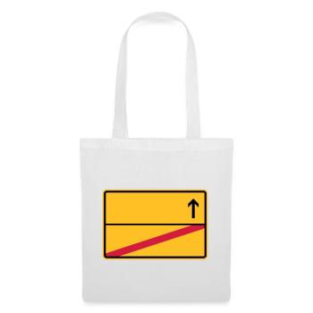 Stadtschild, Ausfahrt - Stoffbeutel - Weiß - Vorne