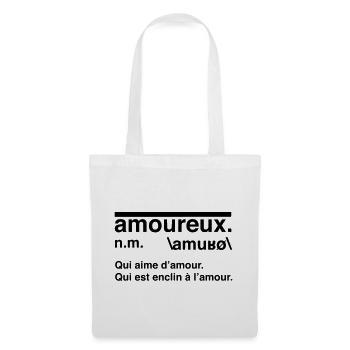 Définition amoureux style dictionnaire - Sac en tissu - blanc - Devant