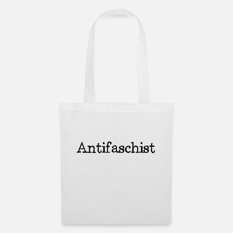 Antifaschist - Antifa - Rassismus - Widerstand - Stoffbeutel - Weiß