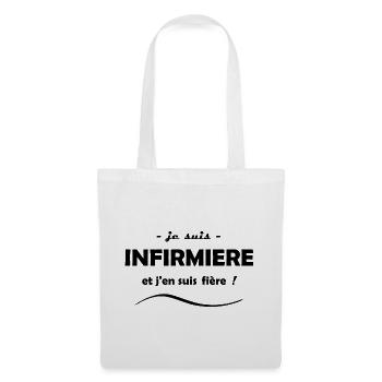 je suis infirmière - Sac en tissu - blanc - Devant