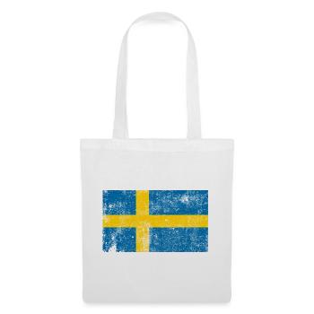 Sweden Flag Flag Grunge Retro Vintage - Tote Bag - white - Front