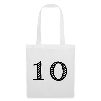 10 YEARS. 10th ANNIVERSARY. ANNIVERSARY 10 YEARS. - Tote Bag - white - Front