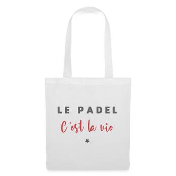 Le padel c est la vie - Sac en tissu - blanc - Devant