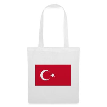 Türkei Flagge Turk Bayrak - Stoffbeutel - Weiß - Vorne