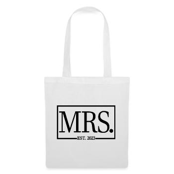 Mrs. Est. 2023 Engagement Bridal Shower Wedding - Tote Bag - white - Front