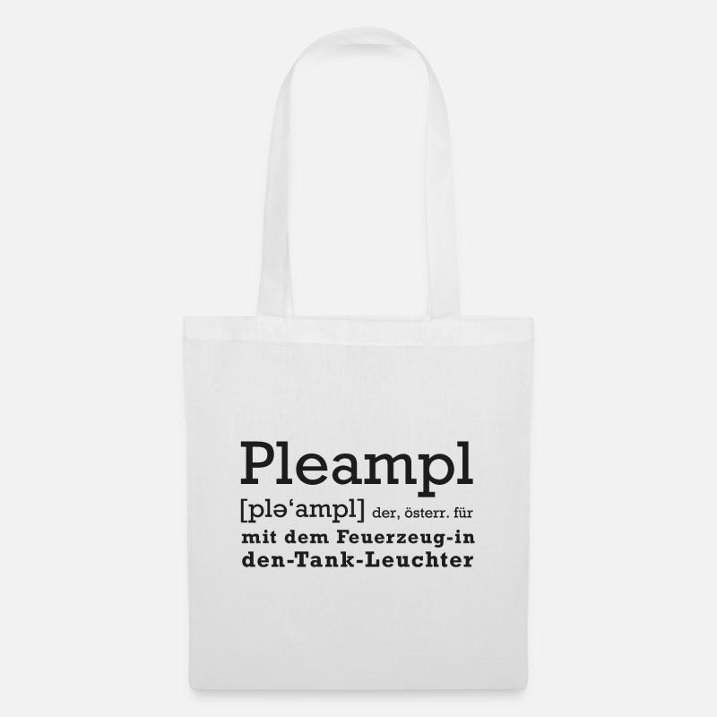Pleampl - österreichisch - Bleampl, Dialekt - Stoffbeutel - Weiß