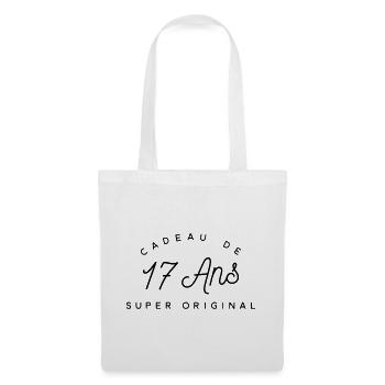 Cadeau 17 ans  - Sac en tissu - blanc - Devant