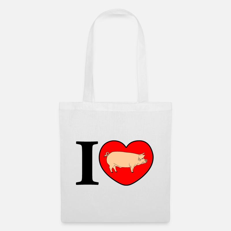 J’aime les cochons - Sac en tissu - blanc