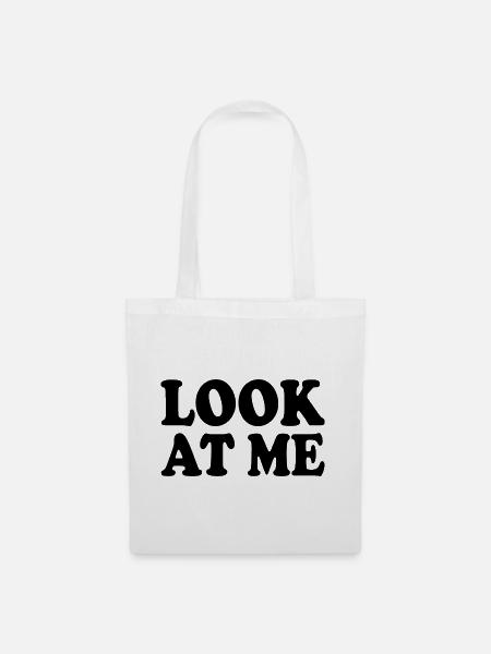 Look at me - Stoffbeutel - Weiß