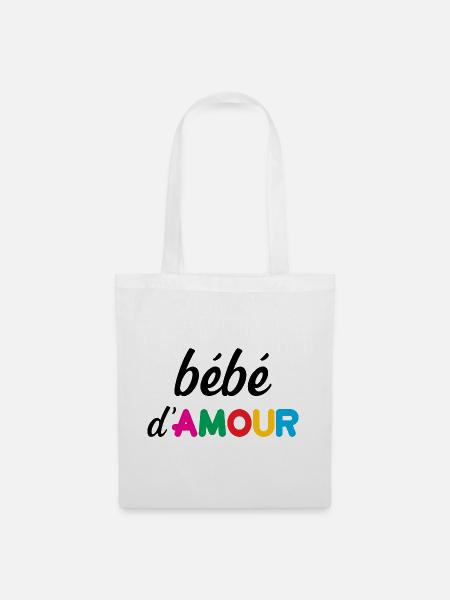 Liebe Baby - Stoffbeutel - Weiß