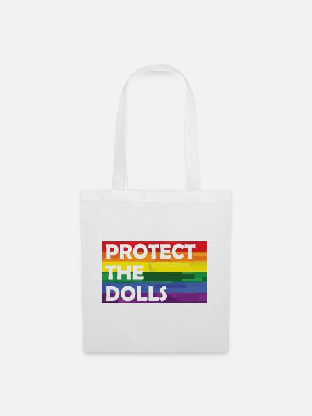 PROTECT THE DOLLS RAINBOW - Stoffbeutel - Weiß