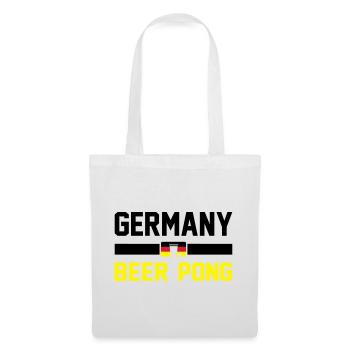 Bier Pong Deutschland - Stoffbeutel - Weiß - Vorne