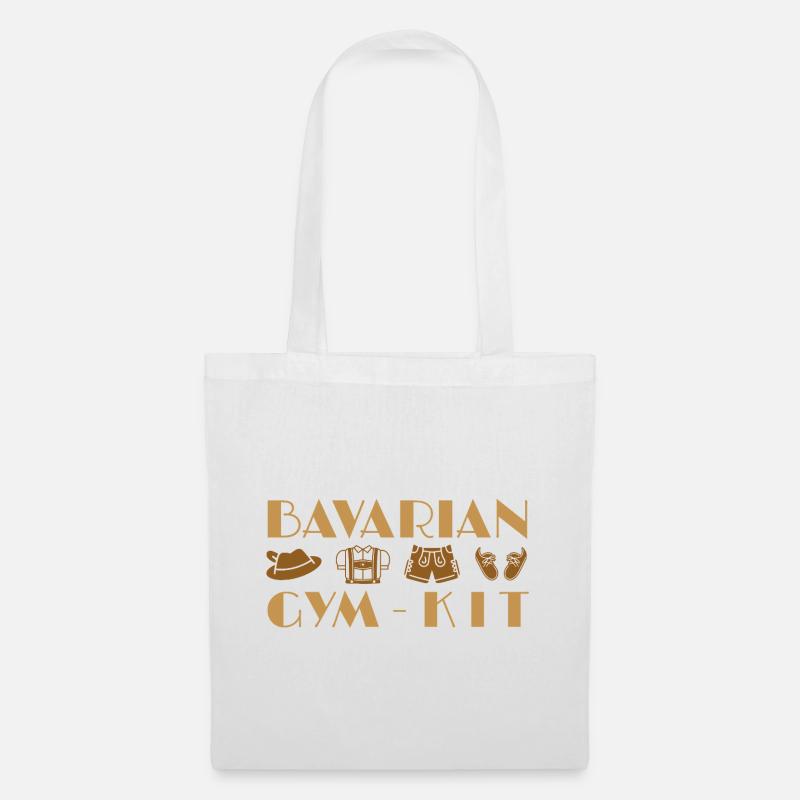 Bavarian Gym Kit Illustration - Stoffbeutel - Weiß